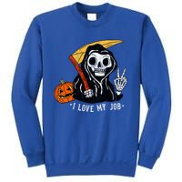 Sarcastic I Love My Job Grim Reaper Death Halloween Costume Gift Sweatshirt