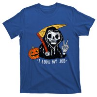 Sarcastic I Love My Job Grim Reaper Death Halloween Costume Gift T-Shirt