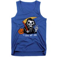 Sarcastic I Love My Job Grim Reaper Death Halloween Costume Gift Tank Top