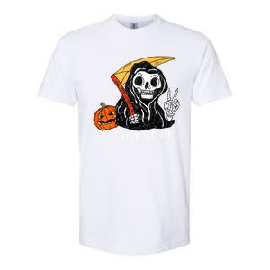 Sarcastic I Love My Job Grim Reaper Death Halloween Costume Gift Softstyle CVC T-Shirt