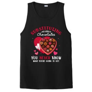 Substituting Is Like A Box Of Chocolates Substitute Teacher Gift PosiCharge Competitor Tank