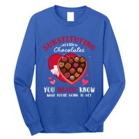 Substituting Is Like A Box Of Chocolates Substitute Teacher Gift Long Sleeve Shirt