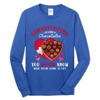 Substituting Is Like A Box Of Chocolates Substitute Teacher Gift Tall Long Sleeve T-Shirt