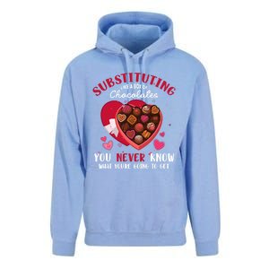 Substituting Is Like A Box Of Chocolates Substitute Teacher Gift Unisex Surf Hoodie