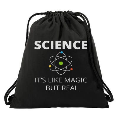 Science It's Like Magic But Real Geek Scientist Drawstring Bag