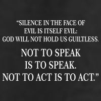 Silence In The Face Of Evil Quote 25L Jumbo Tote