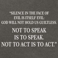 Silence In The Face Of Evil Quote Cotton Canvas Backpack