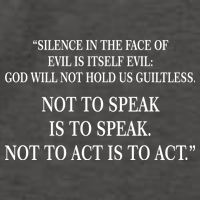 Silence In The Face Of Evil Quote Vector Backpack