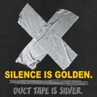 Silence Is Golden Duct Tape Is Silver Adult Drive Performance Visor