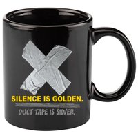 Silence Is Golden Duct Tape Is Silver 11oz C Handle Ceramic Mug