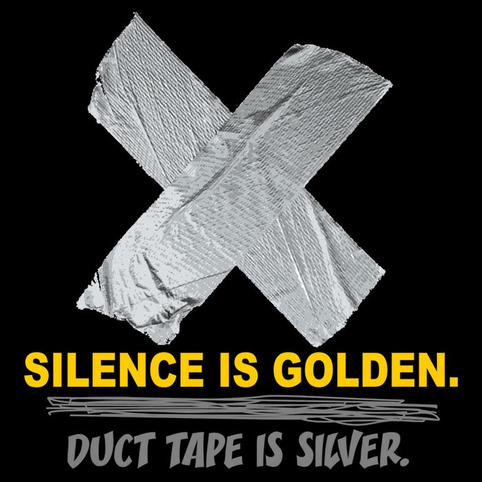 Silence Is Golden Duct Tape Is Silver Baby Bodysuit