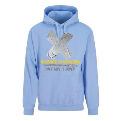 Silence Is Golden Duct Tape Is Silver Unisex Surf Hoodie