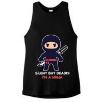 Silent But Deadly I'm A Ninja Ladies PosiCharge Tri-Blend Wicking Tank