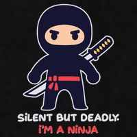 Silent But Deadly I'm A Ninja Ladies PosiCharge Tri-Blend Wicking Tank