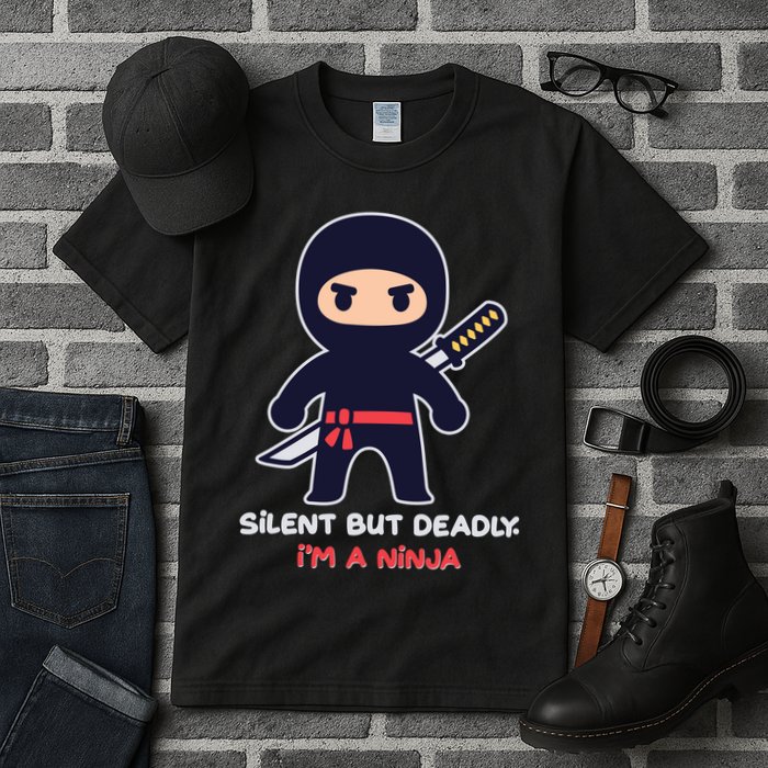 Silent But Deadly I'm A Ninja Tall T-Shirt
