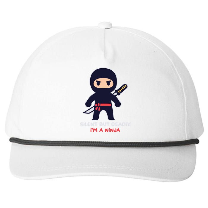 Silent But Deadly I'm A Ninja Snapback Five-Panel Rope Hat