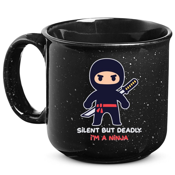 Silent But Deadly I'm A Ninja 15oz Campfire Ceramic Mug