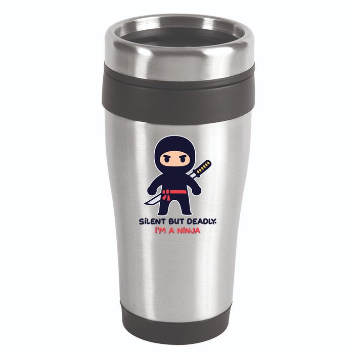 Silent But Deadly I'm A Ninja 16oz Travel Tumbler