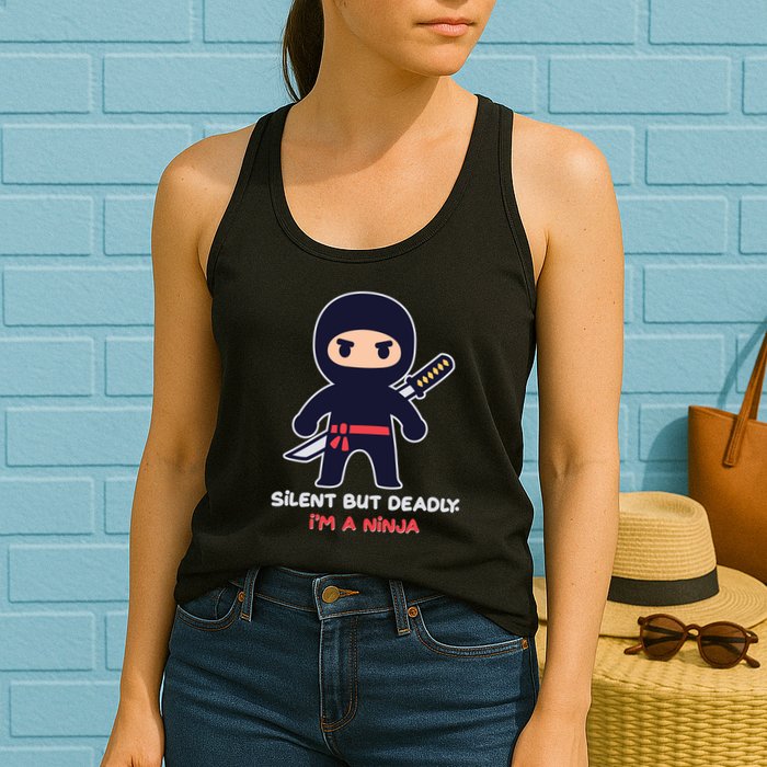 Silent But Deadly I'm A Ninja Womens Tank Top