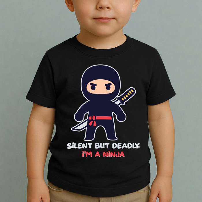 Silent But Deadly I'm A Ninja Toddler T-Shirt