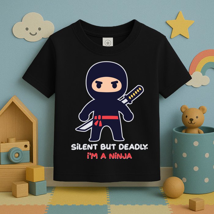 Silent But Deadly I'm A Ninja Toddler T-Shirt
