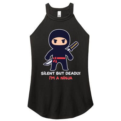 Silent But Deadly I'm A Ninja Women's Perfect Tri Rocker Tank