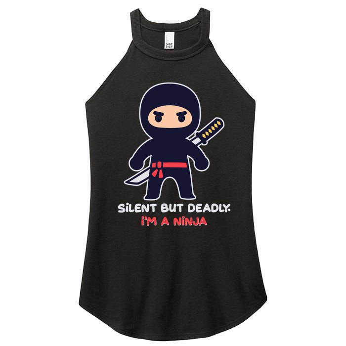 Silent But Deadly I'm A Ninja Women's Perfect Tri Rocker Tank