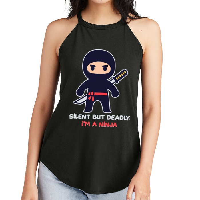 Silent But Deadly I'm A Ninja Women's Perfect Tri Rocker Tank