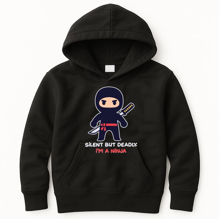 Silent But Deadly I'm A Ninja Kids Hoodie