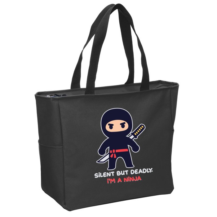 Silent But Deadly I'm A Ninja Zip Tote Bag