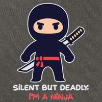 Silent But Deadly I'm A Ninja Cotton Canvas Backpack