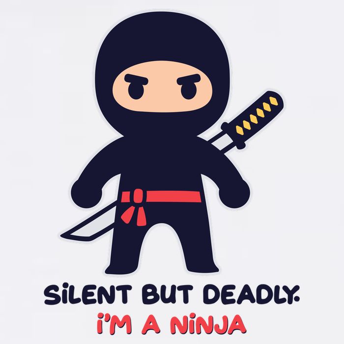 Silent But Deadly I'm A Ninja Garment-Dyed Sweatshirt