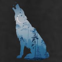 Silhouette Of The Howling Wolf Cool Comfort Performance Bucket Hat