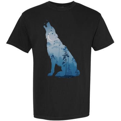 Silhouette Of The Howling Wolf Garment-Dyed Heavyweight T-Shirt
