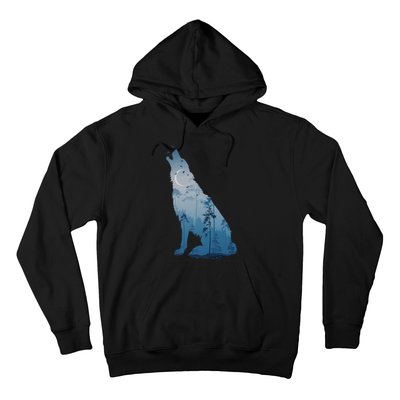 Silhouette Of The Howling Wolf Hoodie