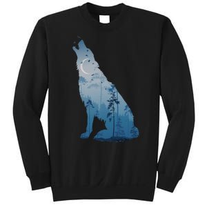 Silhouette Of The Howling Wolf Sweatshirt