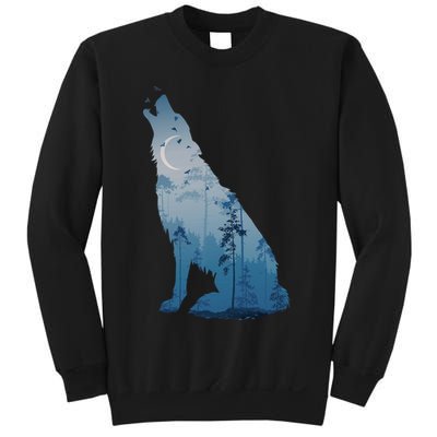Silhouette Of The Howling Wolf Sweatshirt