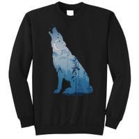 Silhouette Of The Howling Wolf Sweatshirt