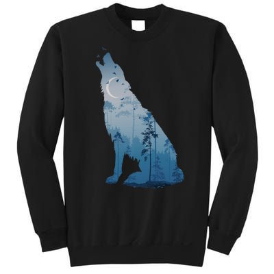 Silhouette Of The Howling Wolf Sweatshirt