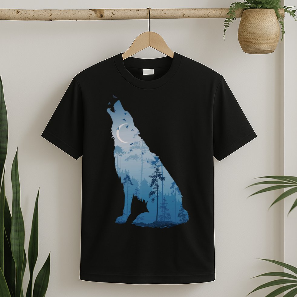 Silhouette Of The Howling Wolf T-Shirt