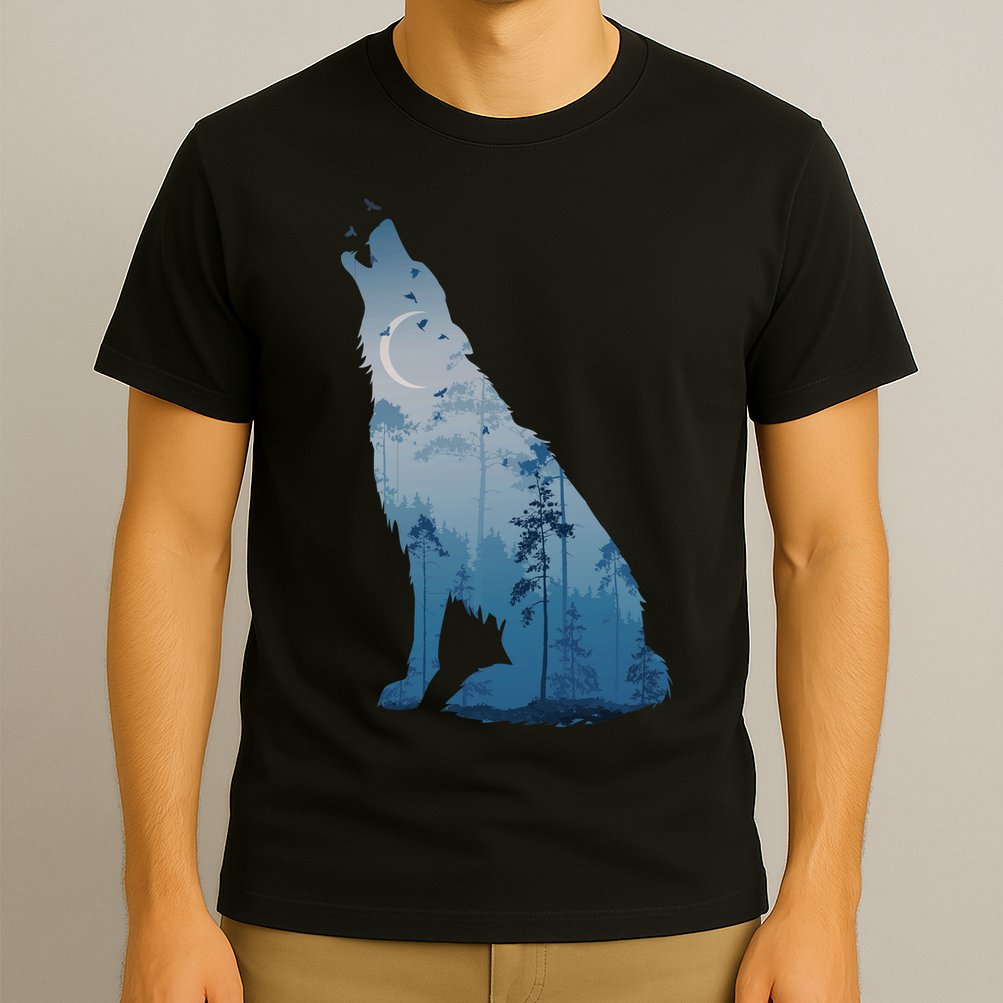 Silhouette Of The Howling Wolf T-Shirt