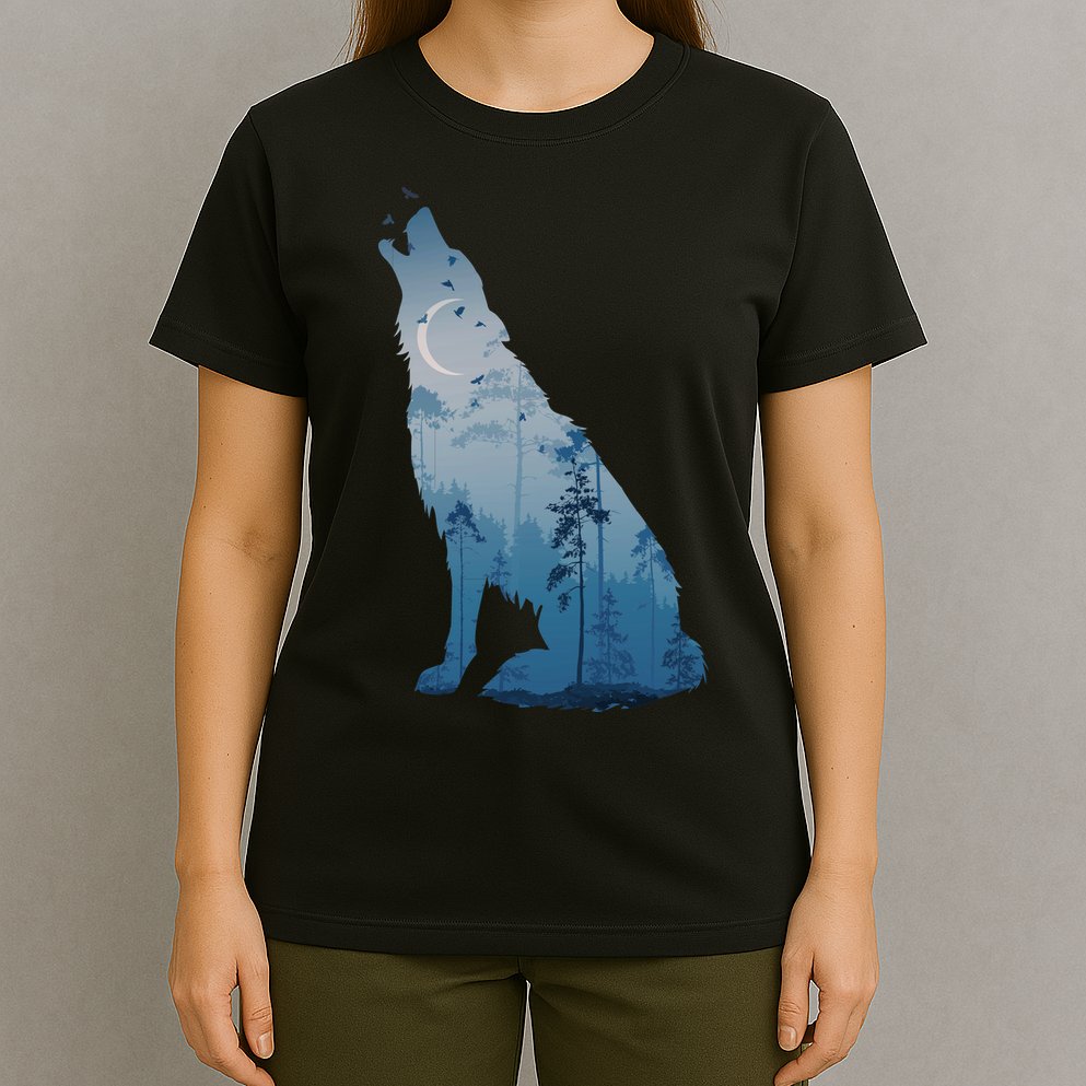 Silhouette Of The Howling Wolf T-Shirt