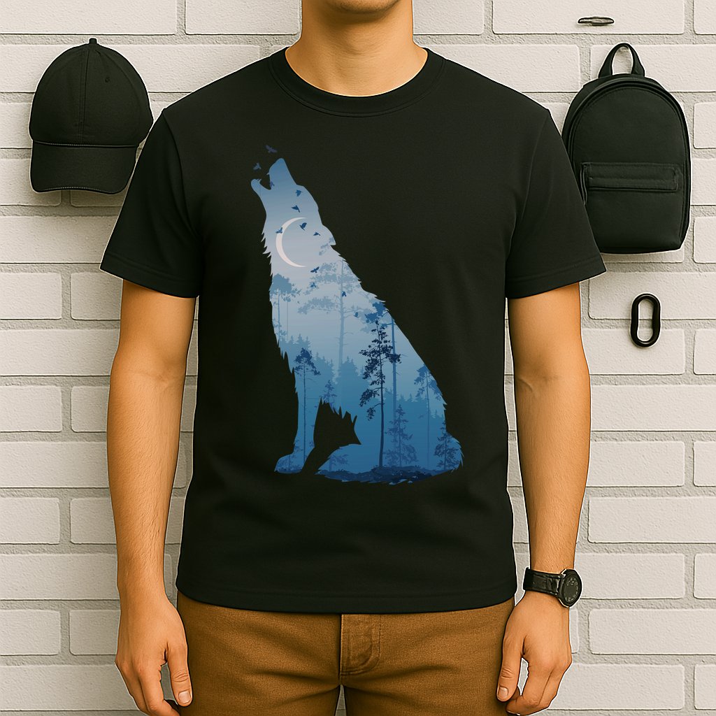 Silhouette Of The Howling Wolf T-Shirt