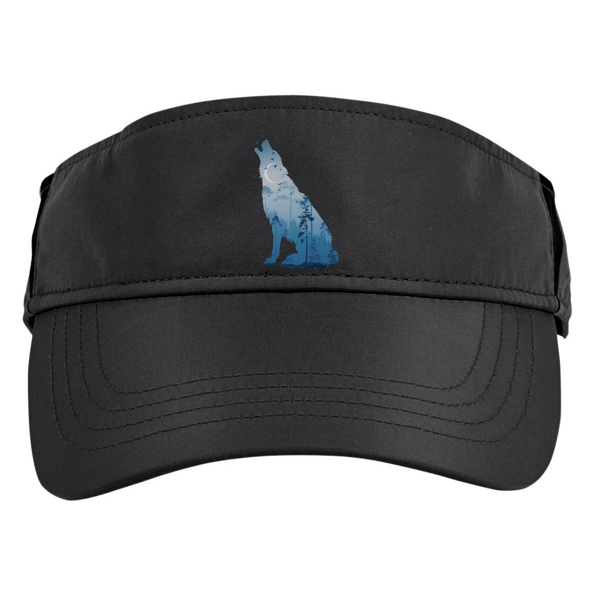 Silhouette Of The Howling Wolf Adult Drive Performance Visor