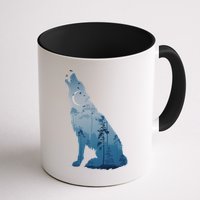 Silhouette Of The Howling Wolf Mug