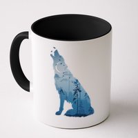 Silhouette Of The Howling Wolf Mug