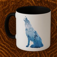 Silhouette Of The Howling Wolf Mug