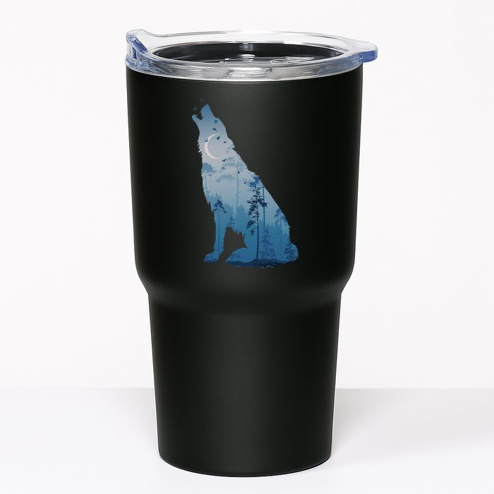 Silhouette Of The Howling Wolf Tumbler