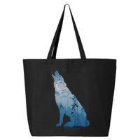 Silhouette Of The Howling Wolf 25L Jumbo Tote