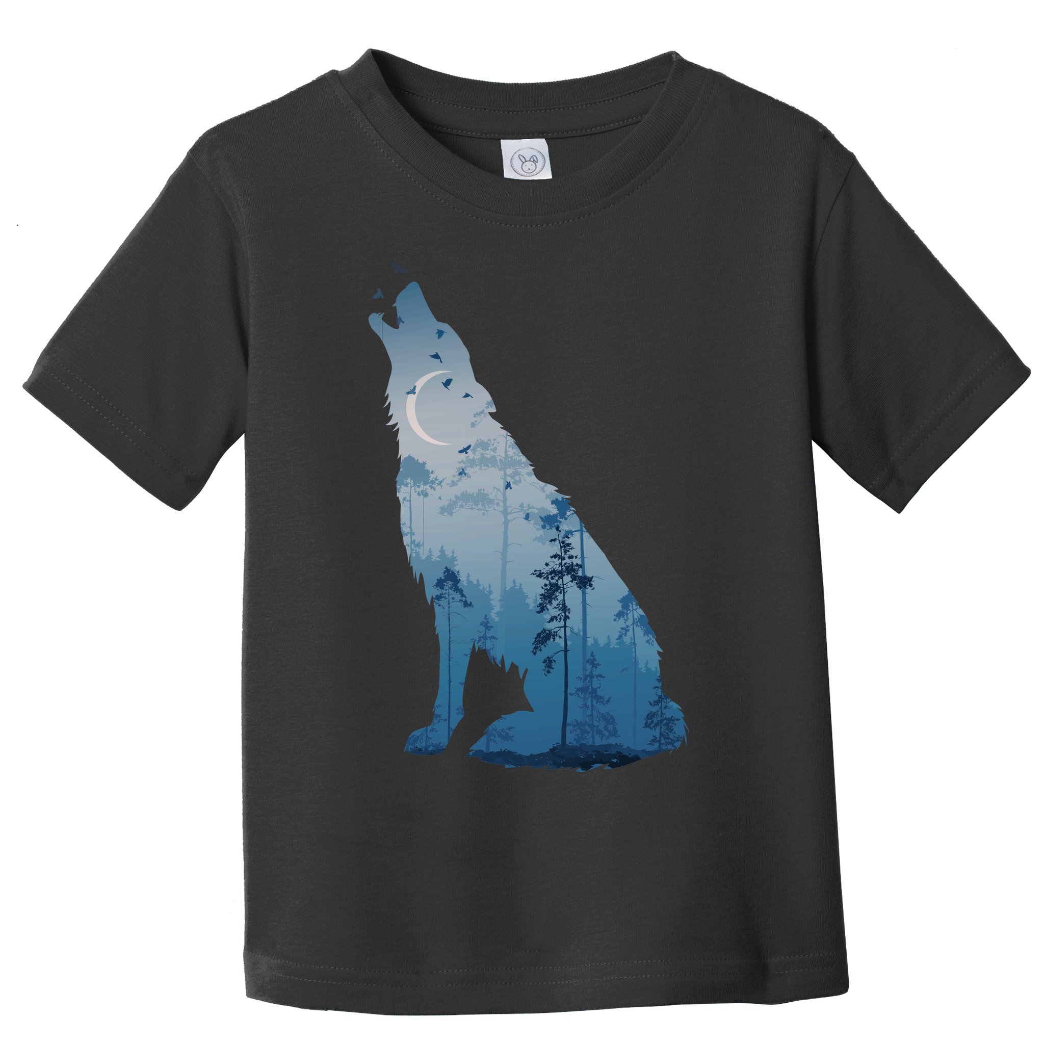 Silhouette Of The Howling Wolf Toddler T-Shirt